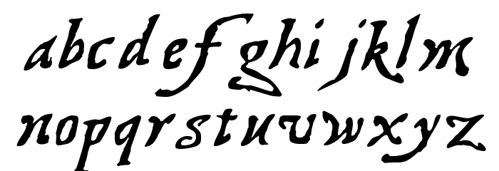 Treasure Map Deadhand Font LOWERCASE