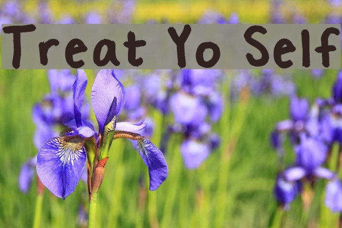 Treat Yo Self Font examples