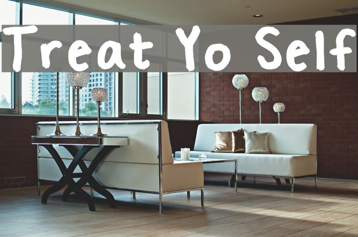 Treat Yo Self Font examples