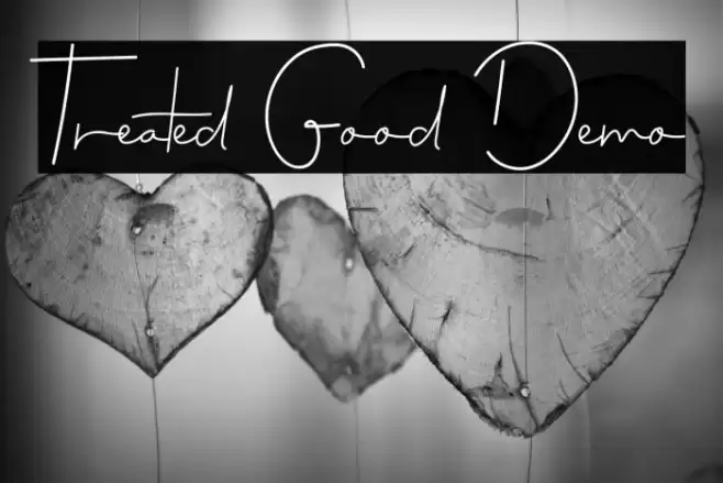 Treated Good Demo Font examples