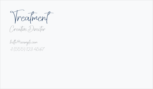 Treatment Business Card