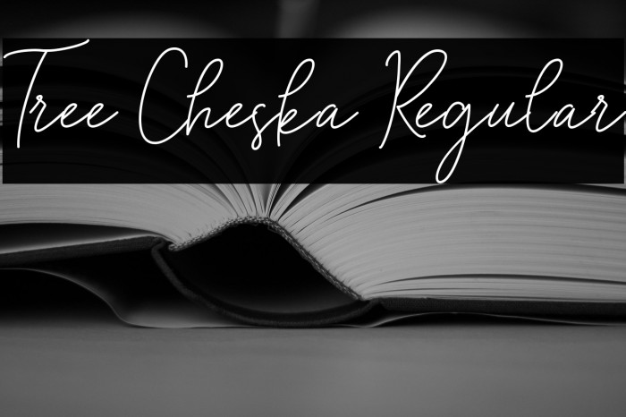 Tree Cheska Regular Schriftart examples
