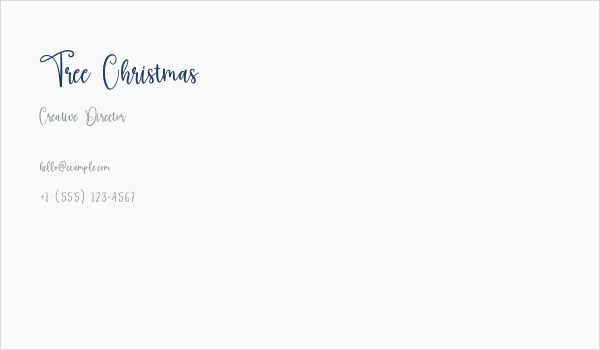 Tree Christmas Business Card