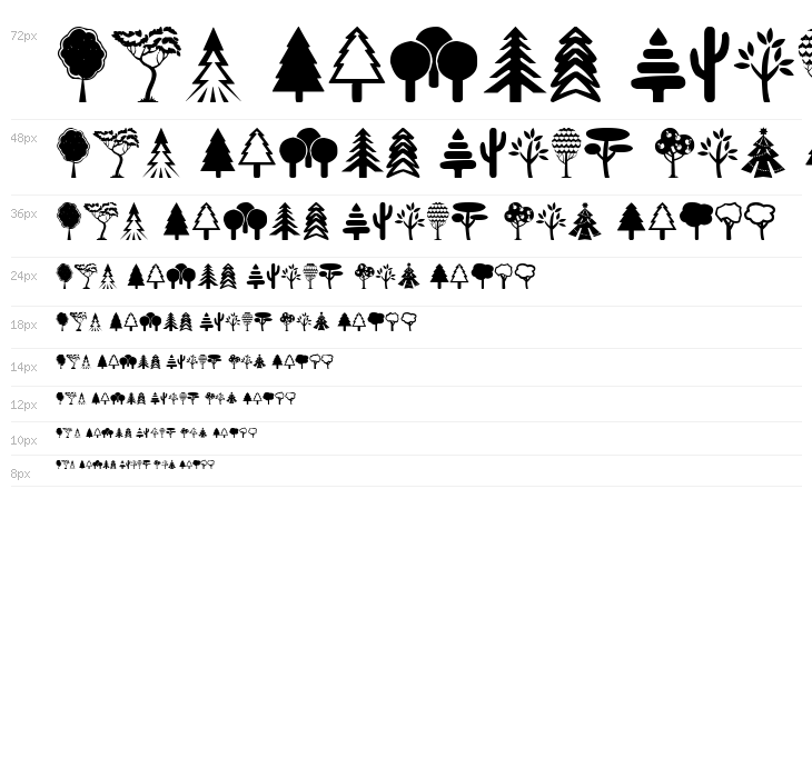 Tree Icons Waterfall