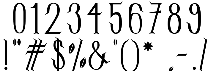TreeFTR Font OTHER CHARS