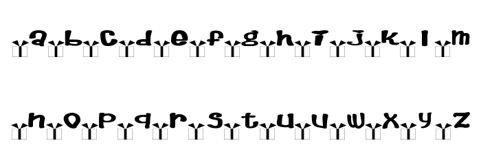 TreeFont Font LOWERCASE