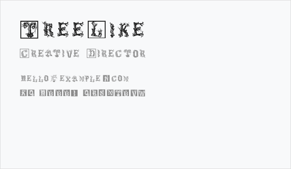 TreeLike Business Card