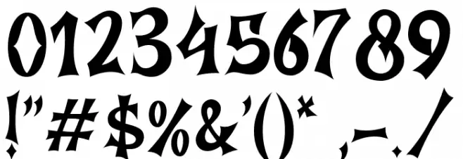 TreeNight Font OTHER CHARS