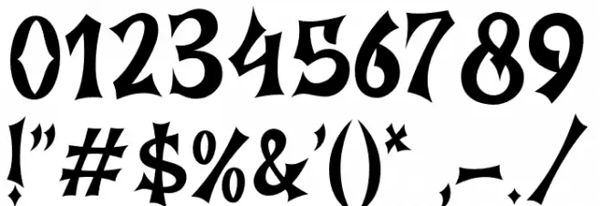 TreeNight Font OTHER CHARS