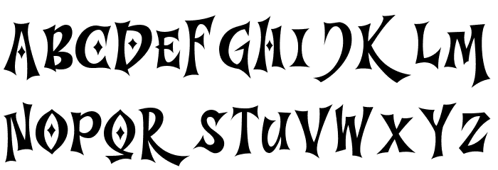 TreeNight Font LOWERCASE