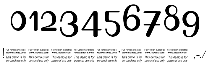 TreehouseDEMO Font OTHER CHARS