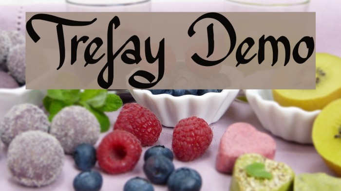 Trefay Demo Font examples