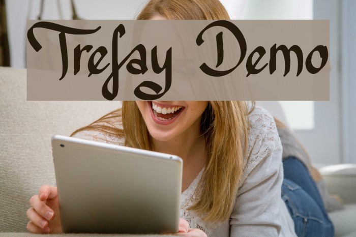 Trefay Demo Font examples