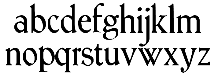 Treglonou Font LOWERCASE