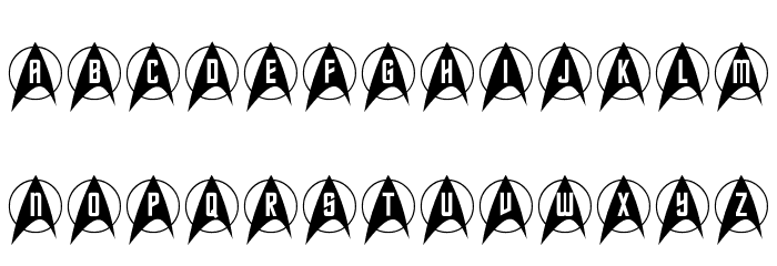 Trek Arrowcaps Font LOWERCASE