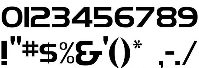 Trek DS9 Credits Text Font OTHER CHARS