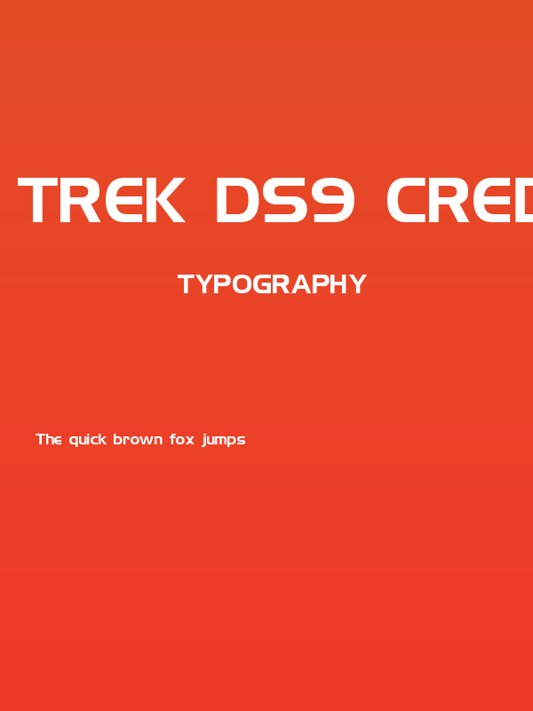 Trek DS9 Credits Text Poster