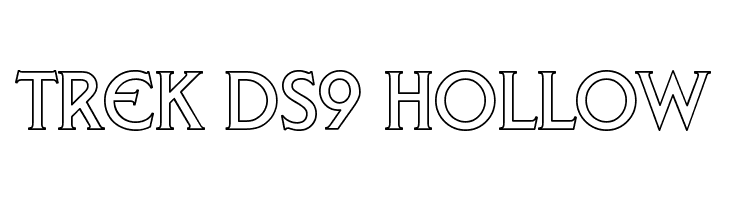 Trek DS9 Hollow Font