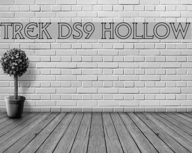 Trek DS9 Hollow Font examples
