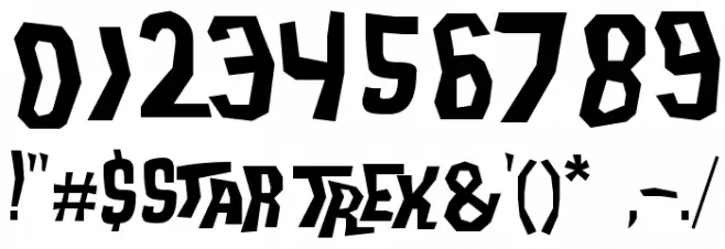 Trek Disruptor Blast Шрифта ДРУГИЕ символов