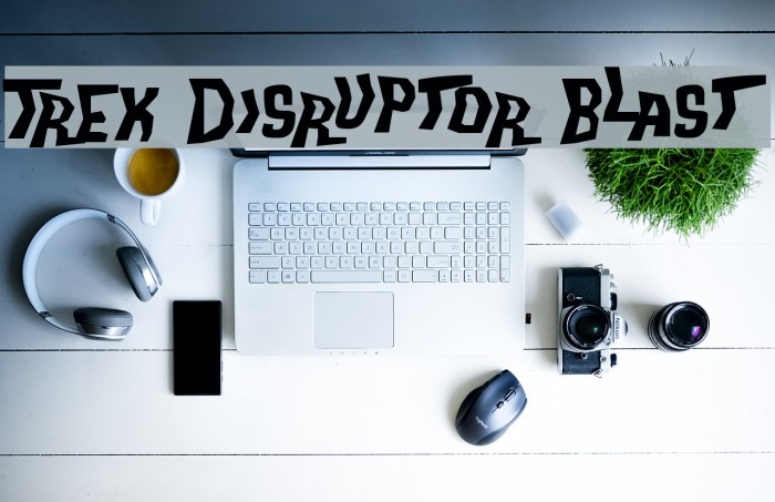 Trek Disruptor Blast Font examples