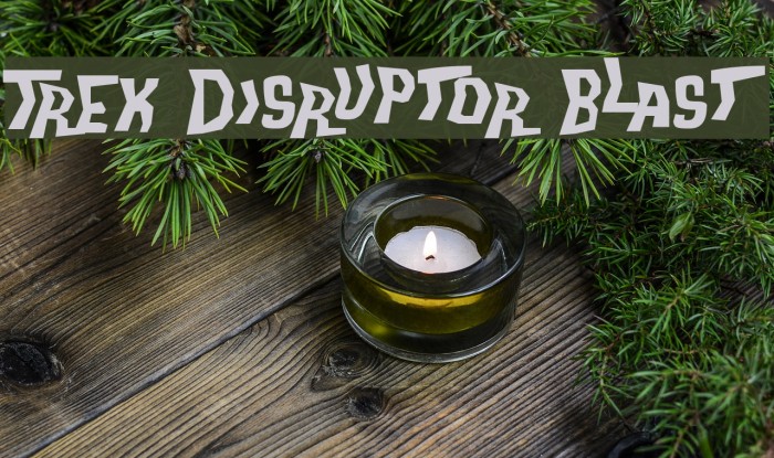 Trek Disruptor Blast Font examples