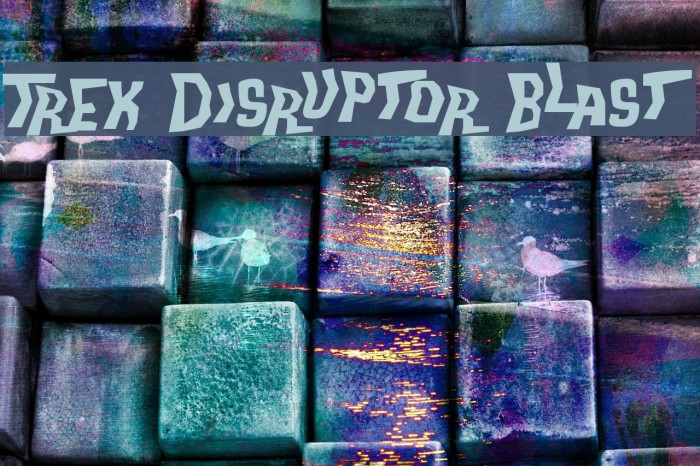 Trek Disruptor Blast Font examples