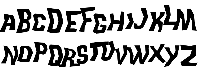 Trek Disruptor Blast Font LOWERCASE