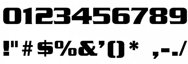 Trek Generation 1 Font OTHER CHARS
