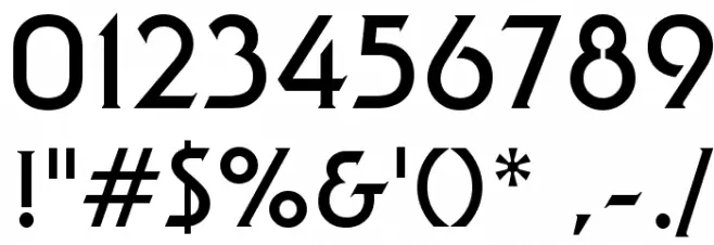 Trek Movie Font OTHER CHARS