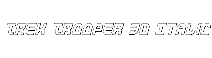 Trek Trooper 3D Italic  Fuentes Gratis Descargar