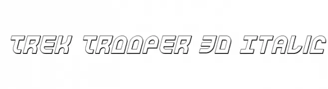 Trek Trooper 3D Italic  Frei Schriftart Herunterladen