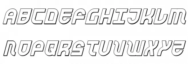 Trek Trooper 3D Italic 字体 大写