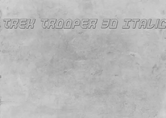 Trek Trooper 3D Italic Font examples