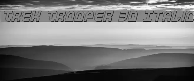 Trek Trooper 3D Italic Font examples