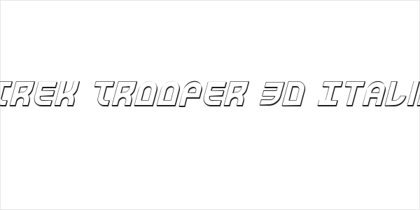 Trek Trooper 3D Italic Logo