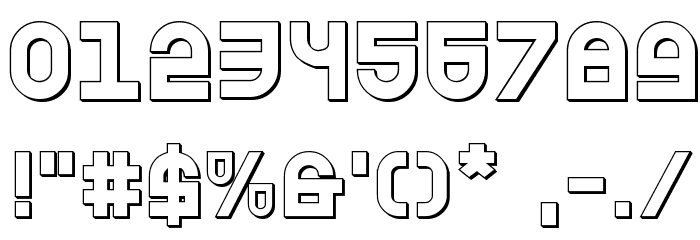 Trek Trooper 3D Font OTHER CHARS