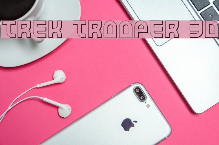 Trek Trooper 3D Font examples