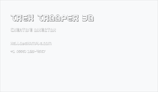 Trek Trooper 3D Business Card