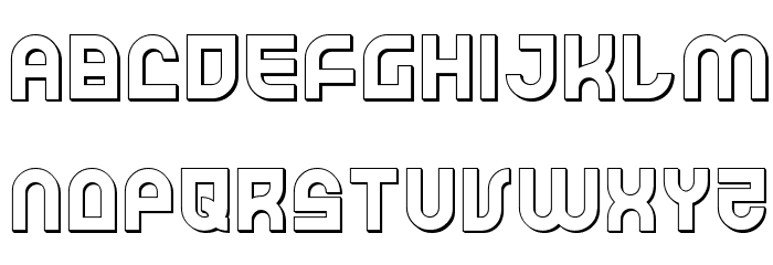 Trek Trooper 3D Font LOWERCASE