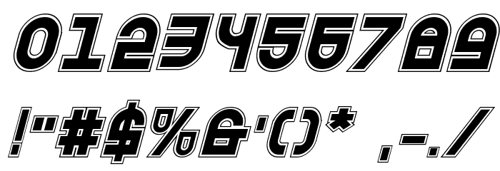 Trek Trooper Academy Italic Шрифта ДРУГИЕ символов