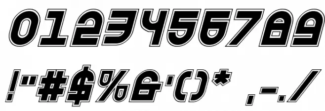 Trek Trooper Academy Italic Шрифта ДРУГИЕ символов