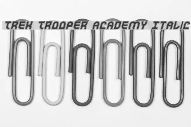 Trek Trooper Academy Italic Шрифта examples
