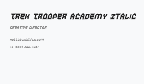 Trek Trooper Academy Italic Business Card