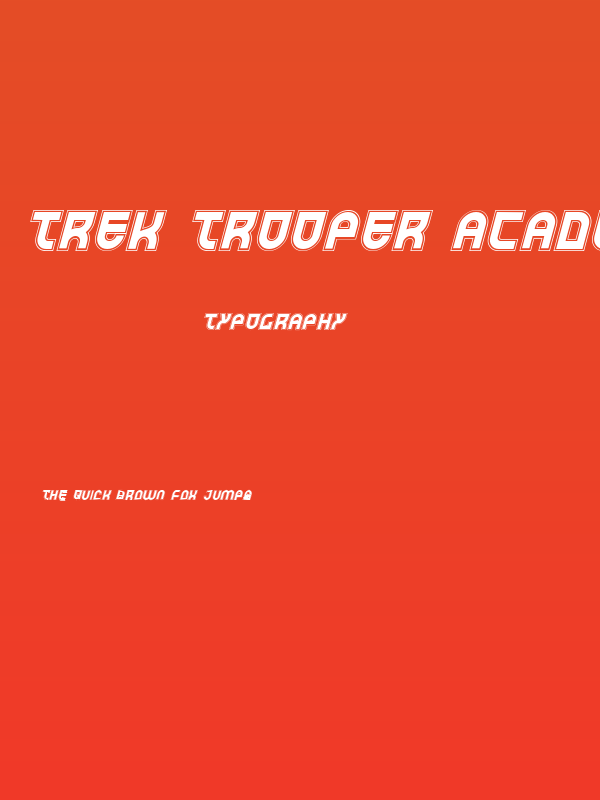 Trek Trooper Academy Italic Poster