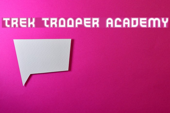 Trek Trooper Academy Font examples