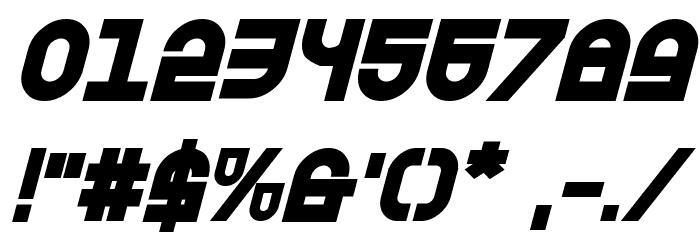 Trek Trooper Bold Italic Font OTHER CHARS