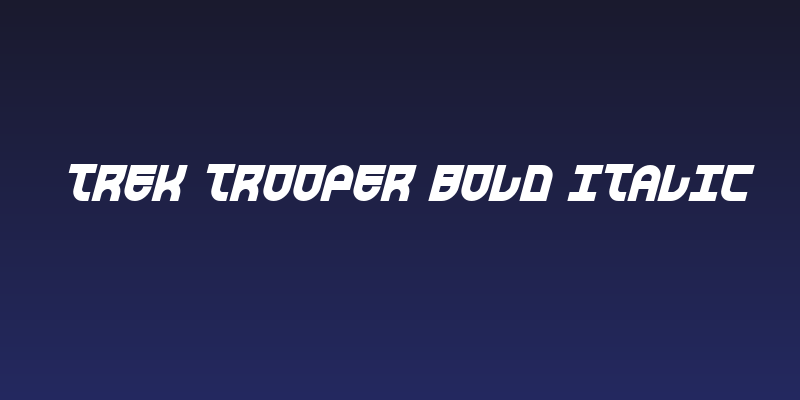 Trek Trooper Bold Italic Social Header