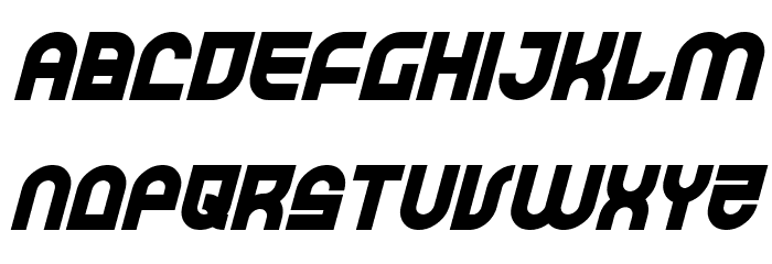 Trek Trooper Bold Italic Font LOWERCASE
