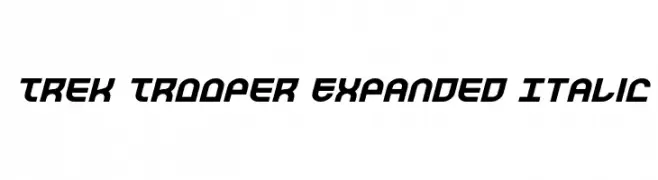 Trek Trooper Expanded Italic  Frei Schriftart Herunterladen